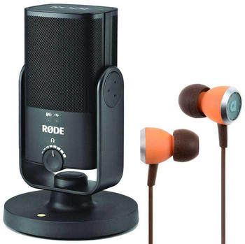 Rode NT-USB Mini + Audiofly In-Ear Kopfhörer