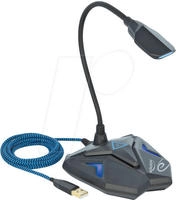 DeLock Mikrofon 66330, schwarz, Desktop-Mikrofon, Kugelcharakteristik