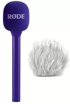 Rode Interview Go Purple mit Fell-Windschutz