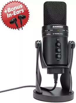 Samson G-Track Pro USB-Mikrofon mit In-Ear-Kopfhörer (gtrapro-af33-pr)