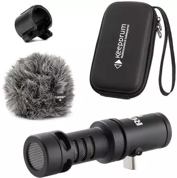 Rode VideoMic Me-C+ Mikrofon für iOS und Android mit Tasche (vmmcplus-eva)