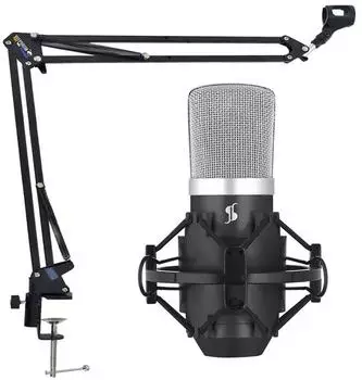 Stagg SUM40 USB-Kondensatormikrofon mit Gelenkarm (sum40-nb35)