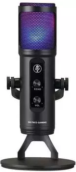 Deltaco Gaming RGB Streaming-Mikrofon, Kardioid, schwarz (GAM-171)