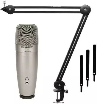 Samson C01U Pro USB-Kondensatormikrofon mit Gelenkarm (c01upro-ms138)