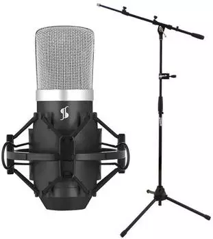 Stagg SUM40 USB-Kondensatormikrofon mit Mikrofonständer (sum40-ms107)
