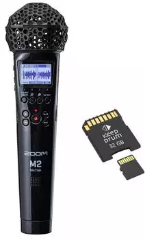 Zoom M2 MicTrak 2-Kanal Audio Recorder mit SD-Karte (z-m2-sd01)