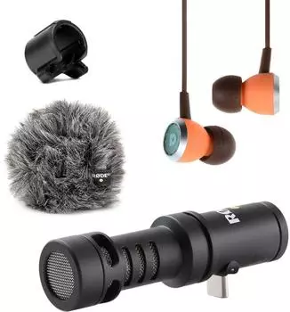 Rode VideoMic Me-C+ Mikrofon für iOS und Android mit Ohrhörer (vmmcplus-af33m)
