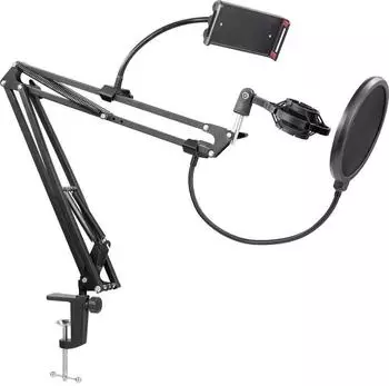 Renkforce RF-MCS-200 Mikrofon-Tischstativ, schwarz, Metall (RF-4738578)