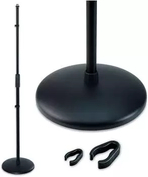 Keepdrum MS015 gerader Mikrofonständer mit rundem Sockel (MS015)