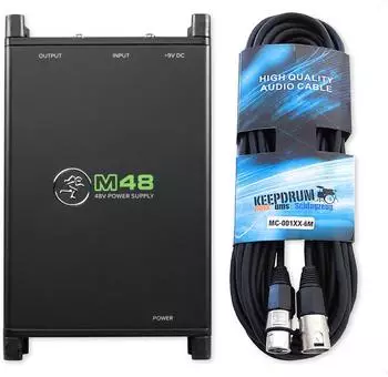 Mackie M-48 Phantomspeisung 48V 1-Kanal mit Kabel (m-48-xlr)
