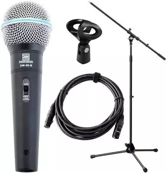 Pronomic DM-58-B Dynamisches Vocal-Mikrofon Starter-Set (00032261)