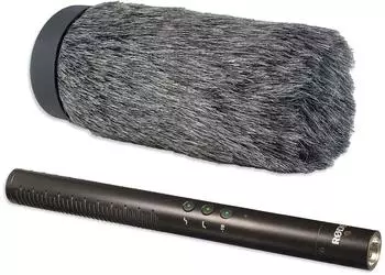 Rode NTG-4 Richtmikrofon mit Fell-Windschutz (ntg4-wswhpro)