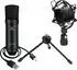 Pronomic USB-M 2000 BK Podcast-Kondensatormikrofon, Nierencharakteristik, 16Bit/48kHz (USB-M 2000 BK)