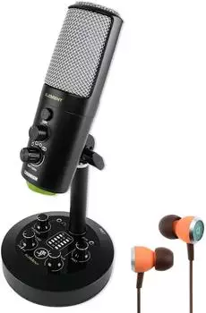 Mackie Chromium USB-Mikrofon mit In-Ear Kopfhörer (chromium-af33m)