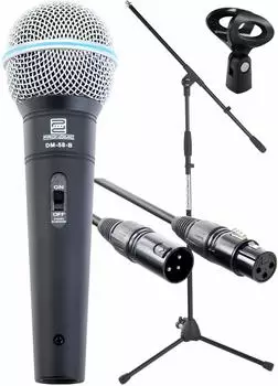 Pronomic Superstar XLR Mikrofonset mit Stativ und Kabel (00031826)