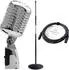 Pronomic DM-66S Elvis dynamisches Mikrofon Set, silber/weiß (00040077)