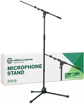 K & M Mikrofonstativ Teleskop-Galgen 2-teilig, schwarz (21090)