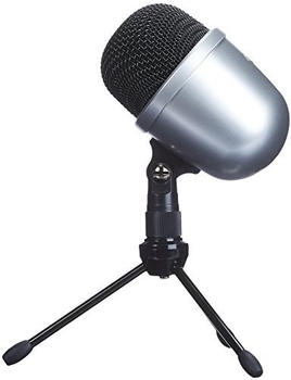 AmazonBasics Mini-Kondensatormikrofon, Tischmikrofon silber