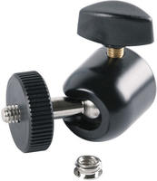 K&M-19695 Kugelgelenk - schwarz 1/4" Au&szlig;engewinde
