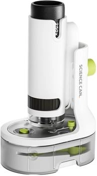Science Can Mikroskop 250 Entdeckerset - Tragbares Mikroskop mit St&auml;nder, Pinzette, Schaufel, Objekttr&auml;gern, Probeentnehmer, Smartphonehalterung (1601282023de0001)