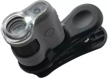 Carson MicroMini Taschenmikroskop 20x UV-LED Smartphone-Clip (MM-380)