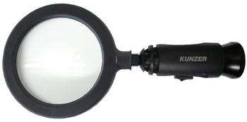 Kunzer 7LL01 Handlupe mit LED-Beleuchtung Linsengröße: (Ø) 90mm Schwarz
