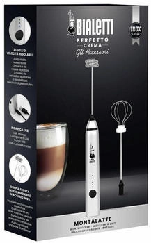 Bialetti Stab-Milchaufsch&auml;umer USB-Anschlu&szlig; Silber (6770)