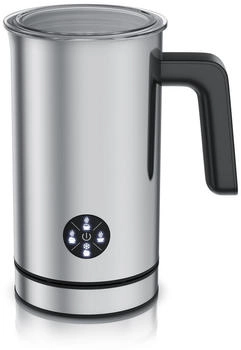 Arendo Milchaufschäumer elektrisch 500 W 4 Modi 150-300ml Edelstahlgehäuse silber