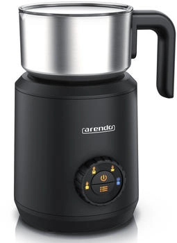 Arendo Milchaufsch&auml;umer elektrisch 4in1 Induktion warm & kalt Schaum 400ml Edelstahl Latte Art Milk