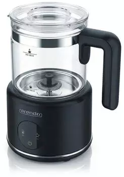 Arendo Elektrischer Milchaufschäumer 500 ml Glasbehälter 600 W schwarz