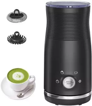 Songmics Elektrischer Milchaufsch&auml;umer 4-in-1, 300ml, schwarz