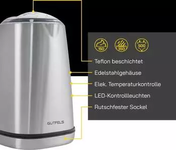 Gutfels Gutfels Milchaufschäumer MILK5010, Milchaufschäumer – Benutzerfreundliche Ausstattung für mühelosen Genuss