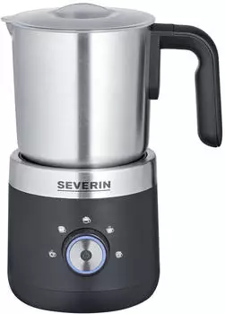 Severin SM 3588 Milchaufsch&auml;umer edelstahl geb&uuml;rstet schwarz matt