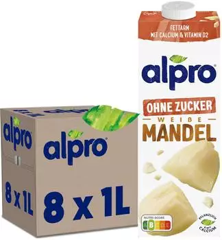 Alpro Mandeldrink ohne Zucker 8x1l