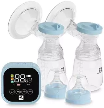 Lorelli Eva Elektrische Doppelmilchpumpe 180ml, USB, Timer, blau (10220820001)