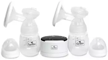 Lorelli Daily Comfort elektrische Doppelmilchpumpe, LCD-Anzeige, weiß (10220590003)