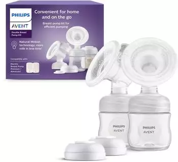 Philips AVENT Doppel-Milchpumpen-Set, Silikon-Kissen (SCF335/12)