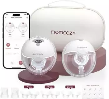 Momcozy M5 Smart Milchpumpe (2 Pack) grau