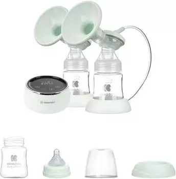 KIKKABOO Nessa elektrische Doppelmilchpumpe 150ml Touchscreen, grün (31304010016)