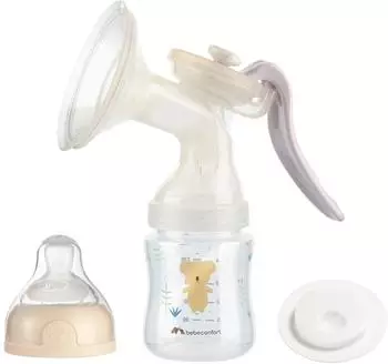 Bebeconfort Manuele Milchpumpe Silikon, mit Flasche 150ml, sand (3101202200)