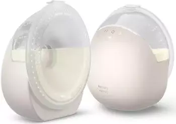 Philips Natural Care Hands-Free elektrische Doppelmilchpumpe, SkinSense (SCF495/11)