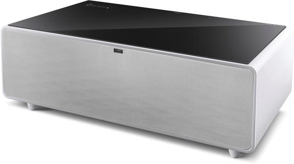 CASO DESIGN CASO Sound & Cool Tisch-Kühlschrank und Soundstation (F, 460 mm hoch, Schwarz/Weiß)