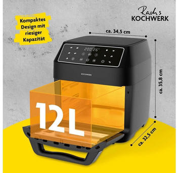 KOCHWERK 3in1-Hei&szlig;luftofen 12l 1700W