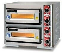 GMG Pizzaofen PF4040 DE4 elektrisch - 1+1 Ø39cm | 7 kW | 400V - Edelstahl 2 Backkammern