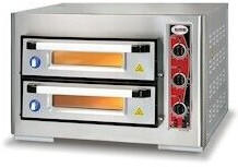 GMG Pizzaofen PF5050 DE3 elektrisch - 4+4x Ø25cm | 6 kW | 400V - Edelstahl 2 Backkammern