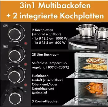 Clatronic KK 3786 – Vielseitige Beheizungsarten für optimale Ergebnisse