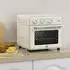HomCom Minibackofen 20L, 7 in 1 Pizza-Ofen inkl. Backblech Set, Frittierkorb, Krümelblech, 1 Std. Timer, 90-230℃, 1400 W Elektrischer Mini Ofen mit Umluft, Cremeweiß