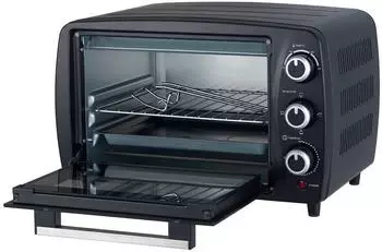 ICQN Minibackofen 15 Liter , 1200W, 90&deg;C-230&deg;C, 60 min. Timer, Anthrazit
