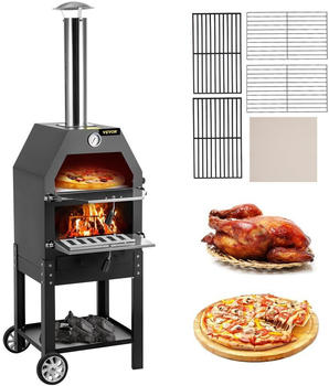 VEVOR Outdoor Küchenofen, 30 cm Pizzagröße 2Schichten Pizzaofen 458x464x1418 mm