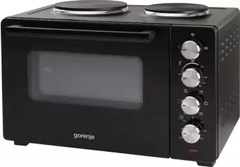Gorenje OM30GBX Minibackofen mit zwei Kochfelder schwarz